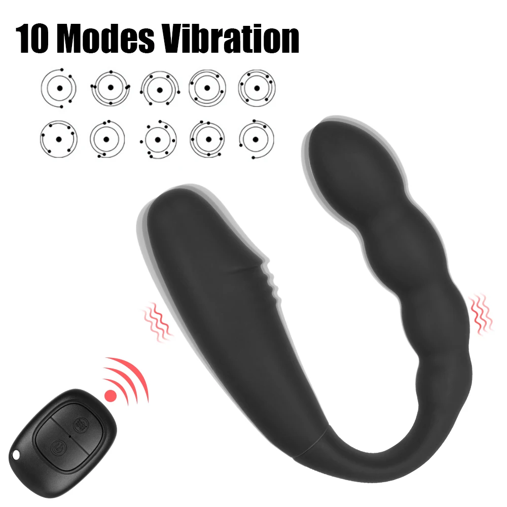 10 Modes Double Head Dildo Vibrator Wireless Control U-shaped G-Spot Vagina Stimulator Clit Anal Massager Sex Toys For Women