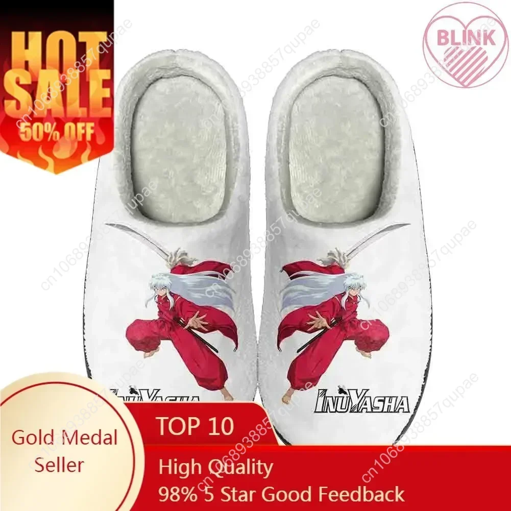 

Anime Inuyasha Kikyō Home Cotton Custom Slippers High Quality Plush Fashion Mens Womens Casual Keep Warm Shoes Thermal Slipper