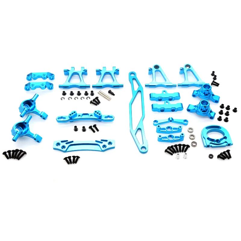 DELAM-2 Set Kit di accessori per la modifica del metallo Bracci di sospensione Knuckle dello sterzo per Tamiya TT02 TT-02 1/10 RC Auto Parti di aggiornamento