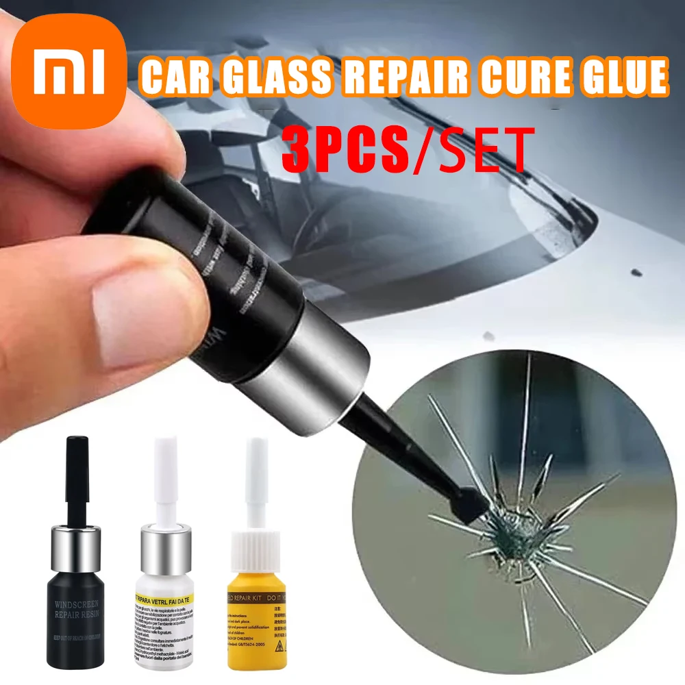 Xiaomi Car Glass Repair Cure Glue Window Cracks Gone Kit Remove Scratch Automobile Broken Repair Windscreen Crack Recovery Set