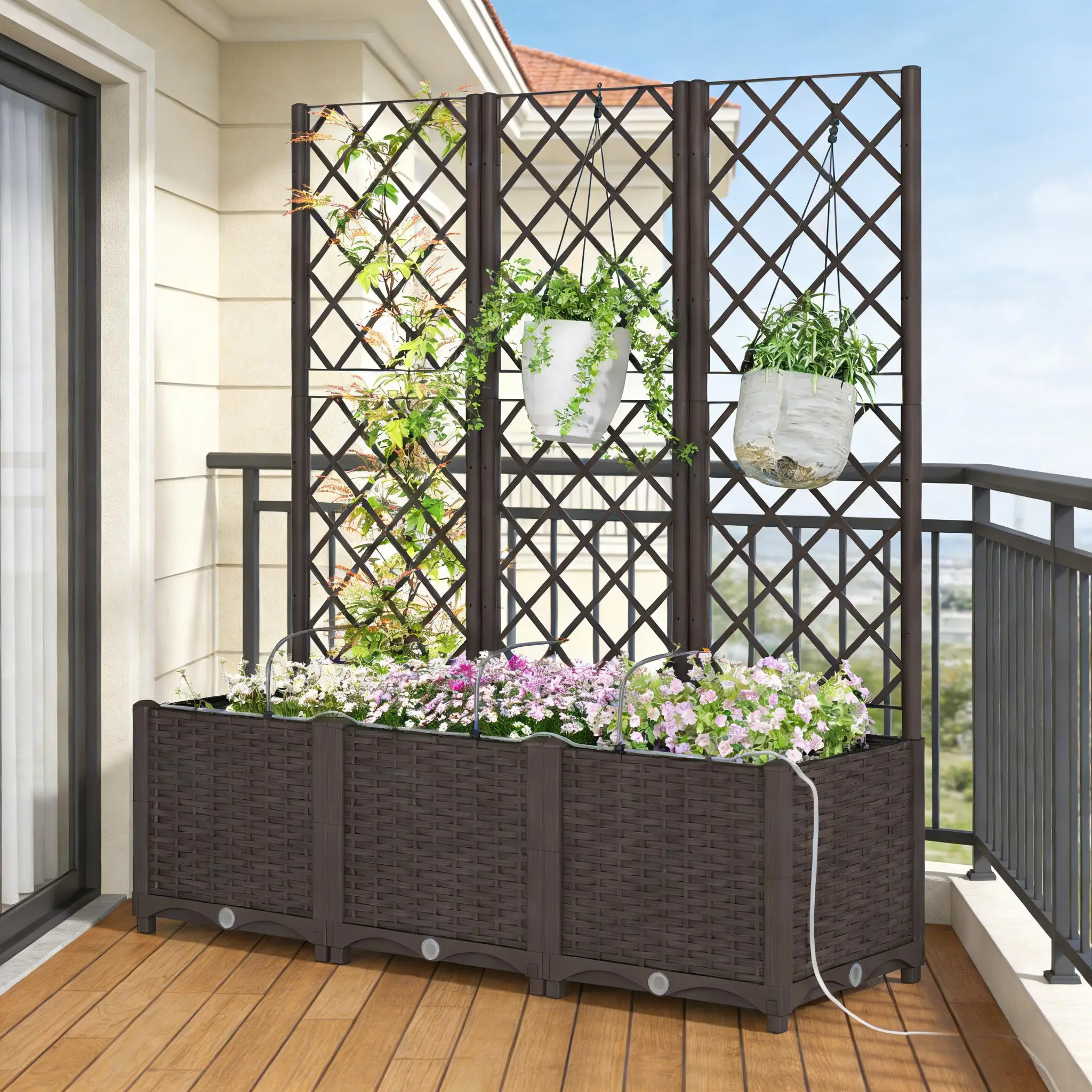 Outdoor Planter Box,Practical Self-Watering Raised Garden Bed view 5