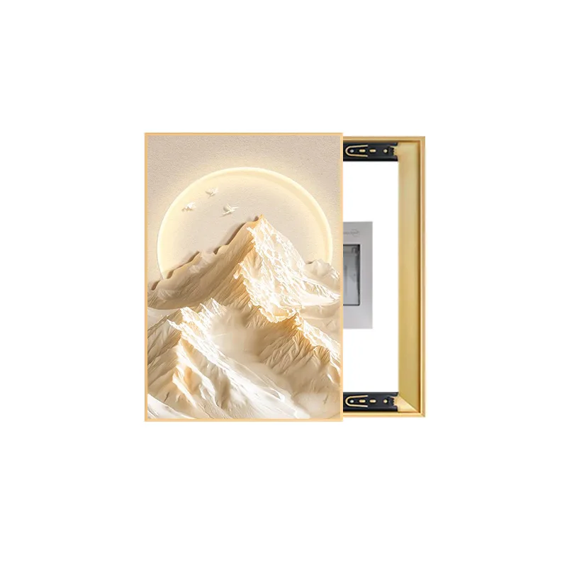 

Light luxury cream style, backed by Rizhao Jinshan, meter box decorative paintings, blocking restaurant combination