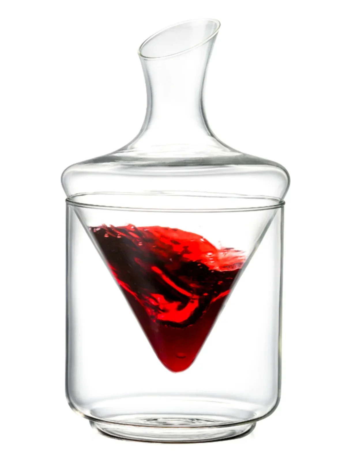 Creative red wine decanter, ice wine maker, household red wine quick diagonal decanter, heat-resistant glass