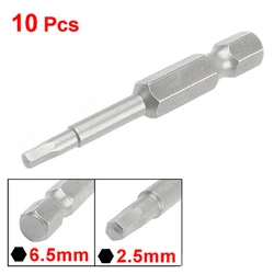 10pcs 2.5mm Tip Hex Head Screwdriver Bits Set Magnetic Hex Shank Hexagon Screwdriver Bits Electric Drill Bits Power Hand Tools