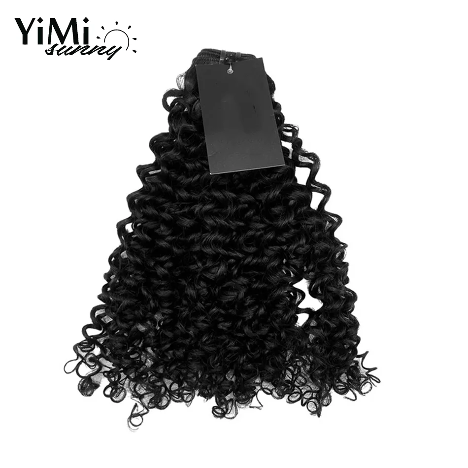 Yimisunny-extensiones de cabello humano para mujer, mechones de cabello humano rizado profundo, Remy, vietnamita, 3 piezas, venta al por mayor