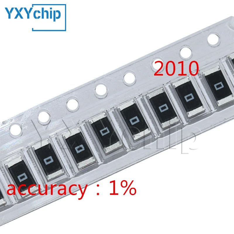 50 قطعة 2010 SMD المقاوم دقة 1% 10R100R1K1K2.2K3.3K4.7K5.1K10K100K1M 0.01R 0.047R 0.068R 0.1R 0.22R 0.47R 0.91R Ω