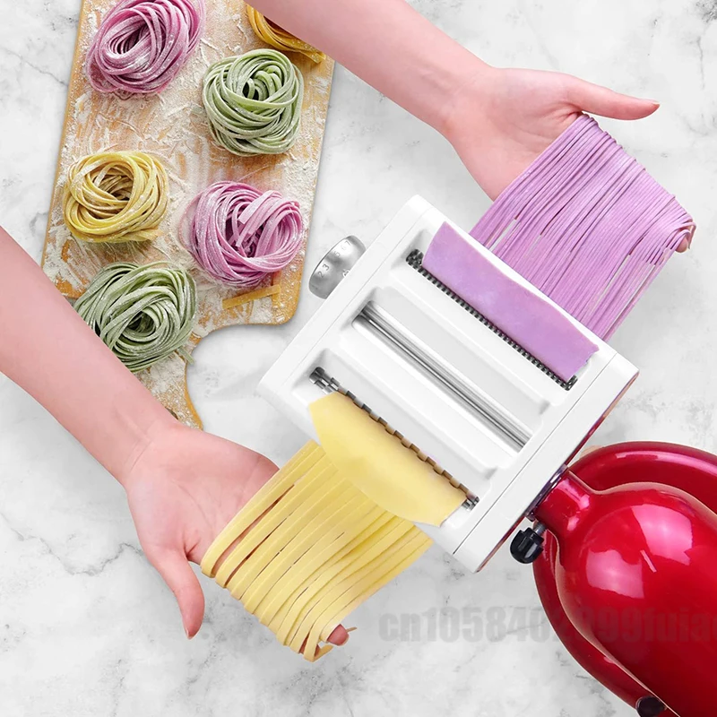 Pasta Roller Fettuccine Spaghetti Cutter Noodle Maker Mixers for KitchenAid Stand KA Kitchen Aid Cleaning Brush Attachments Set