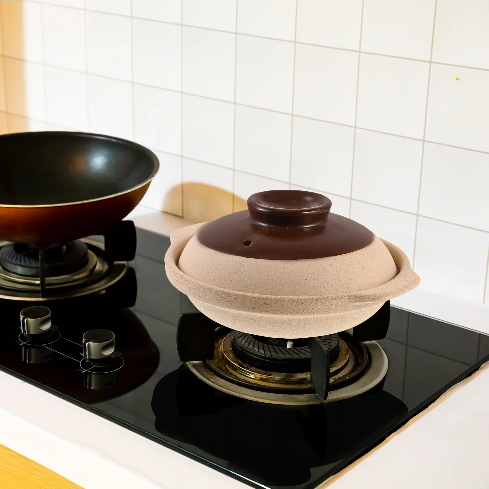 

1Pcs High-Grade Ceramic Casserole Non-Sticky Cooking Pot for Home Stove Stew Soup Ceramic Casserole Hot Pot Cookwares
