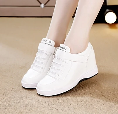 Autumn High Top Wedge Platform Sneakers Women Casual Shoes Hidden Heels Ladies Sneakers  Women Shoes YYJ151