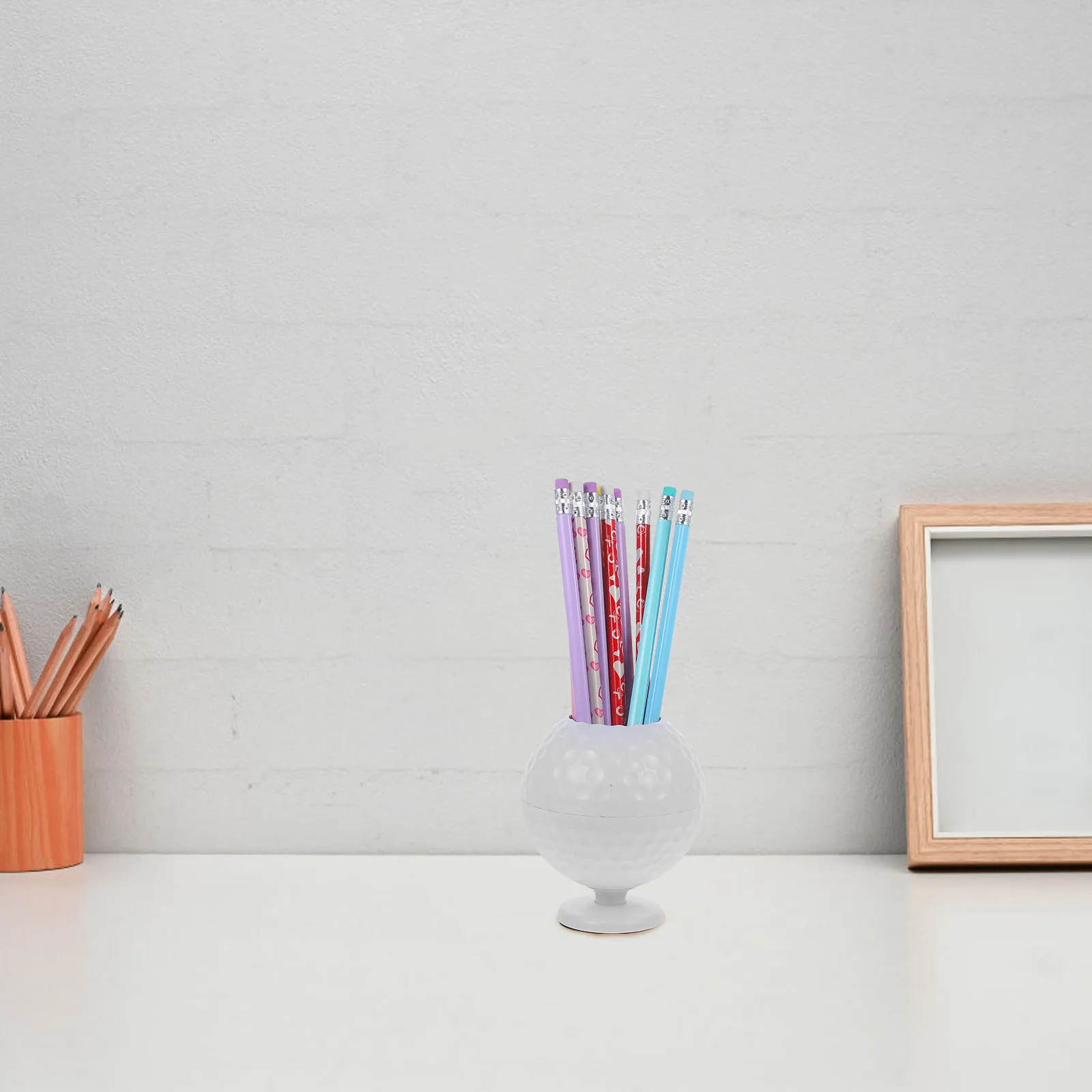 

Golf Ball Shaped Pen Holder Large Pencil Cup For Office School Home Desk Organizer Stationery Storage Accessory