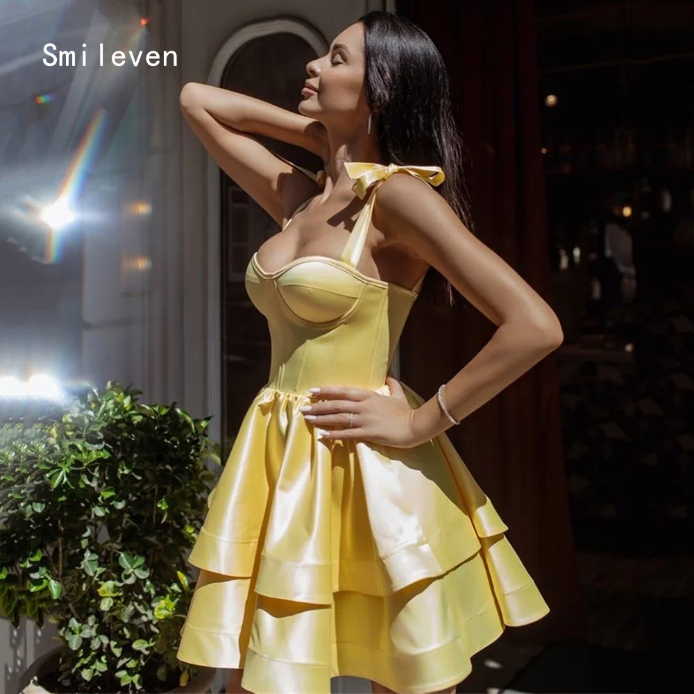 

Smileven Luxury Tiered A Line Evening Dress Sweetheart Formal Prom Dresses Spaghetti Strap Gala Party Gowns Customized 2026
