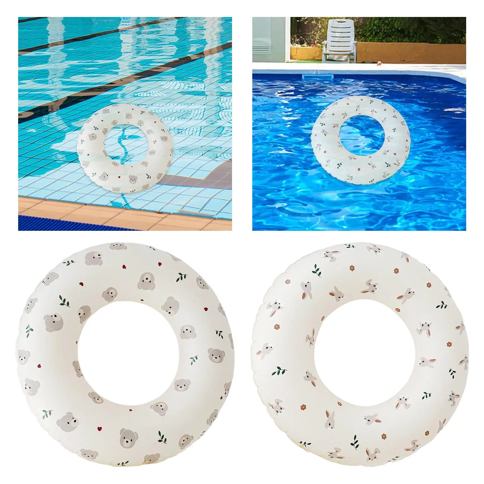 Swimming Ring for Kids Water Raft Round Swim Rings for Lake Party Vacation