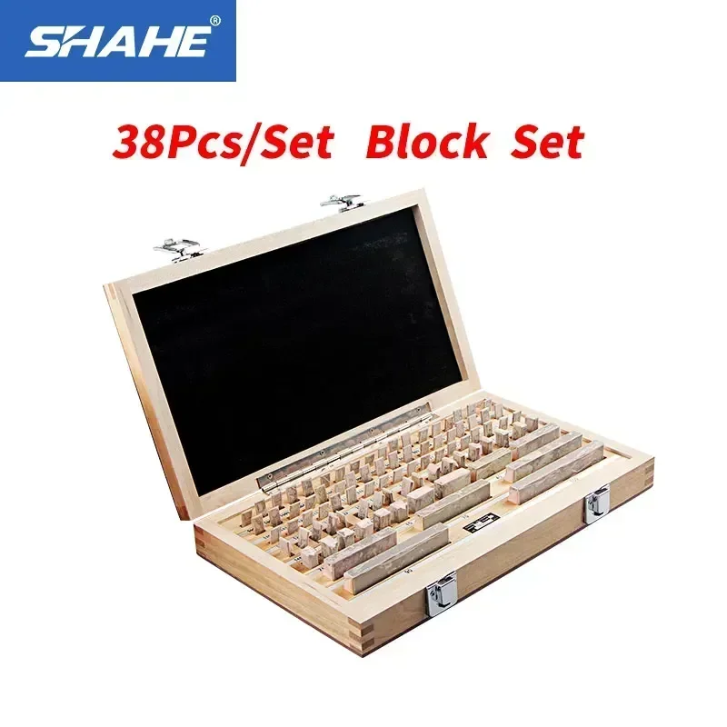 

Shahe 38Pcs/Set 1 Grade 0 Grade Block Gauge Caliper Inspection Block Gauge Measuring Tools