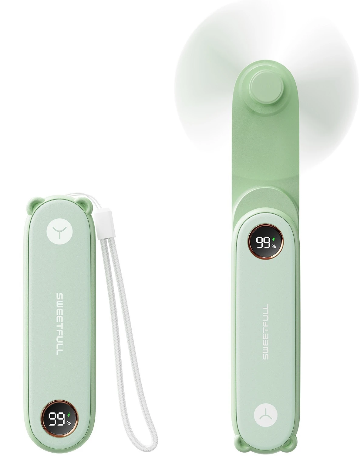 

Новый мини-USB перезаряжаемый складной ручной вентилятор с фонариком, 3 скорости, тихий, портативный для кемпинга/офиса/дома, дизайн 3-в-1