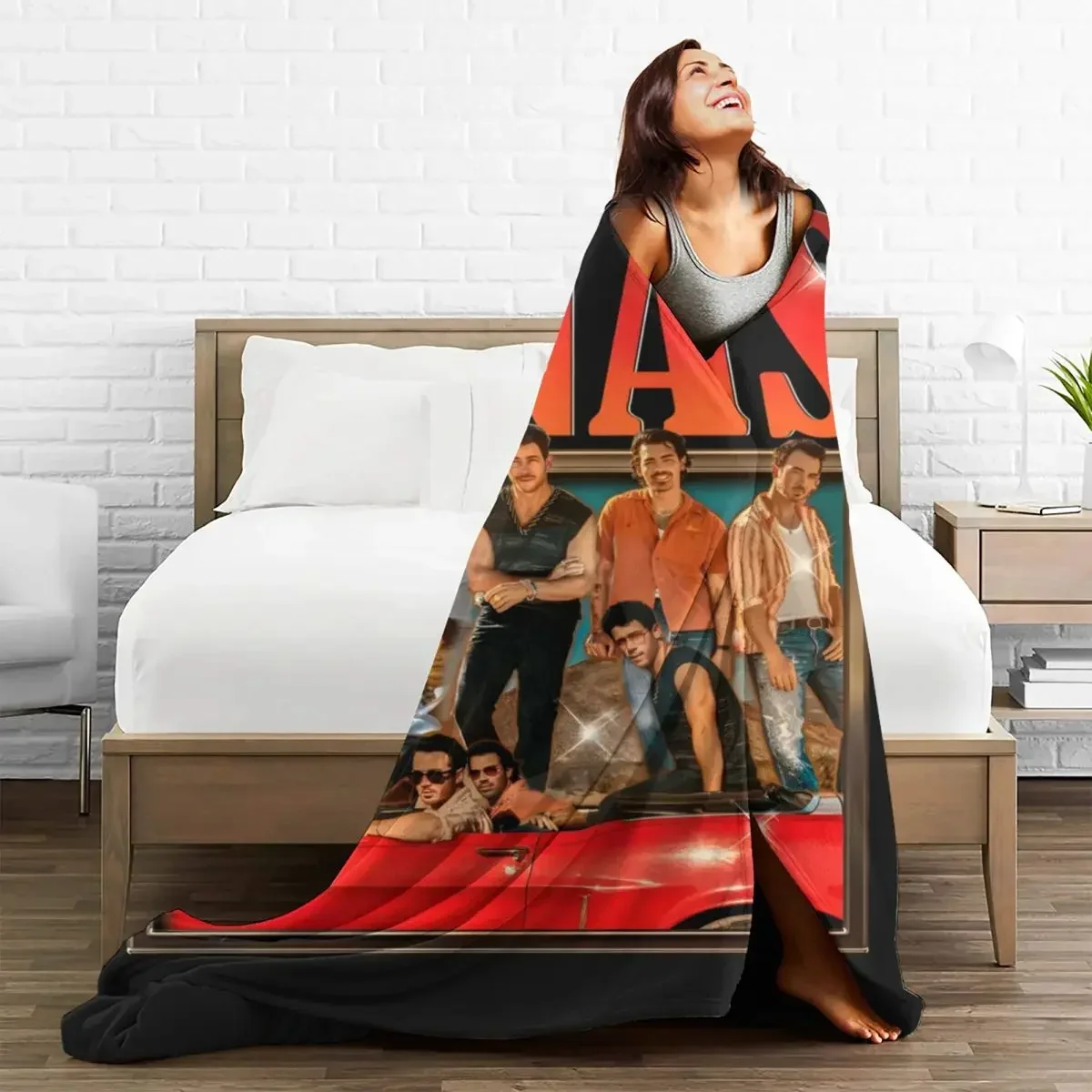 بطانية مجموعة Jonas-Music ، بطانية غرفة النوم ، الفانيلا التخييم ، بطانية رمي ، مفرش سرير ديي ، فكرة هدية ، سوبر لينة ، مخصص #5
