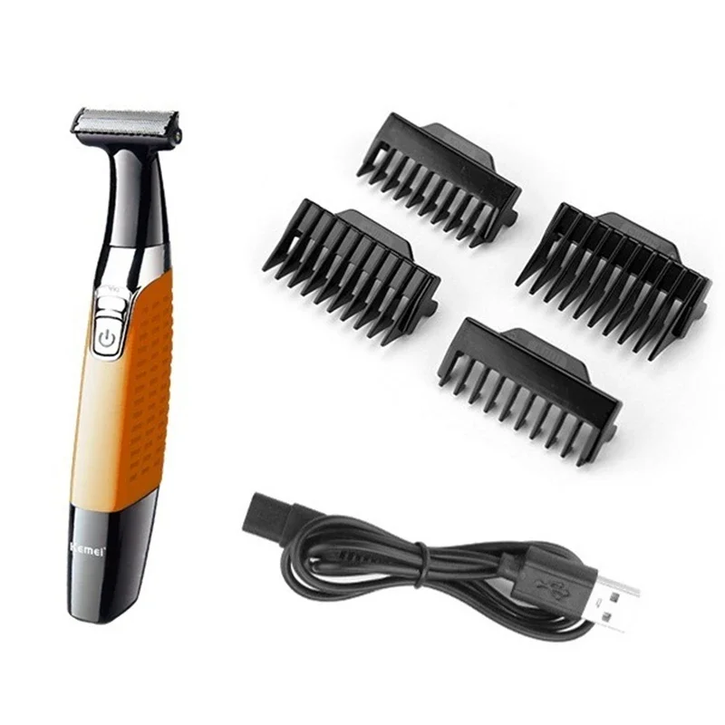 Kemei men\'s electric shaver body face electric razor for men stubble trimmer beard shaving edge trimer head trimmer back
