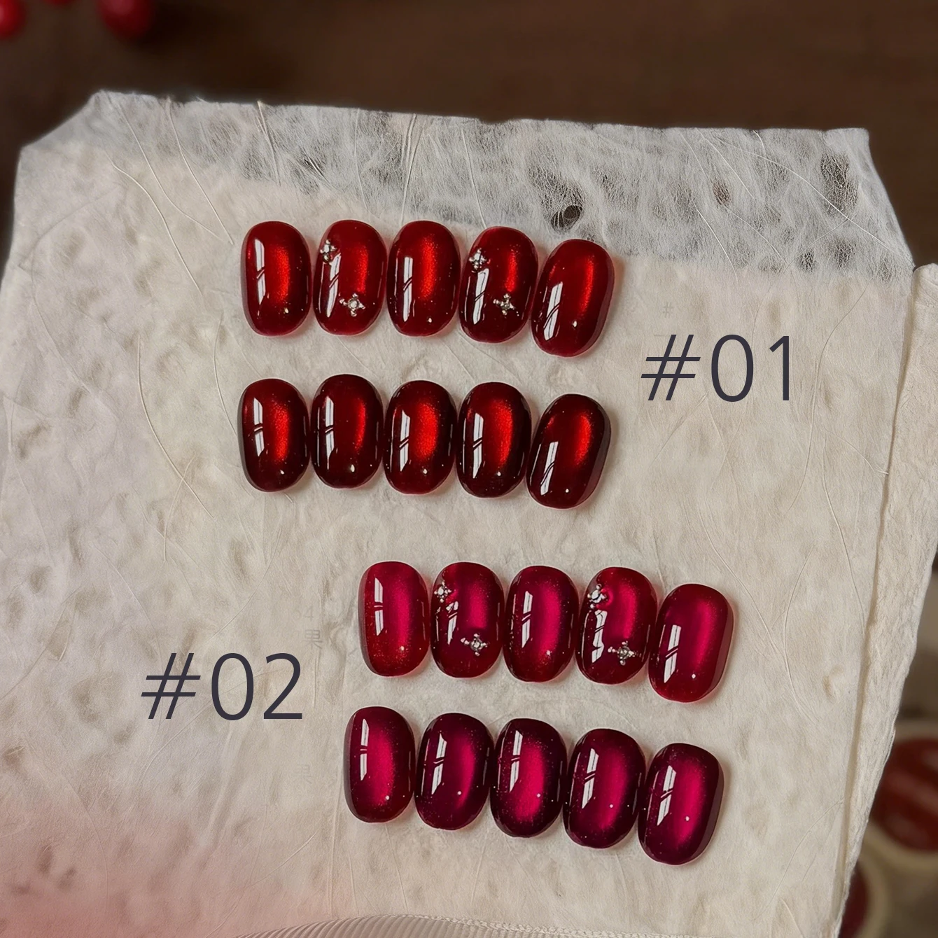 10ML 베스트셀러 루비 캣 아이 젤 폴리쉬 와인 레드 색상 유리 비즈 가을 겨울 컬렉션 크리스마스 새해 네일 아트