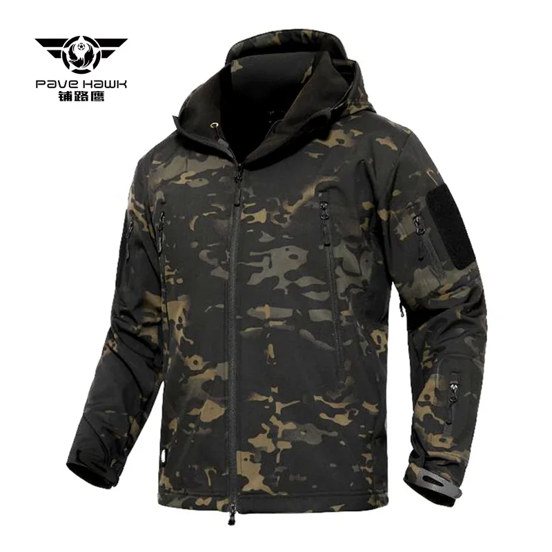 Upgrade Men Shark Skin Soft Shell Fleece Jacket Male Outdoor Camping Climbing Sports Training Clothes Fishing Hunting Coat