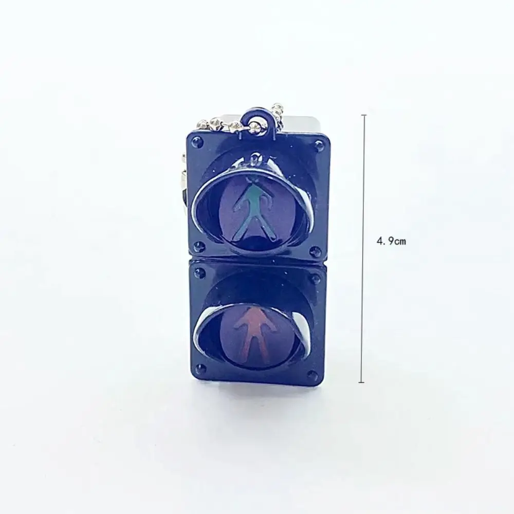 Plastic Traffic Light Key Chain Bag Pendant Car Keychains Signal Light Pendant Jewelry Accessories Glowing Charms 3D Key Ring