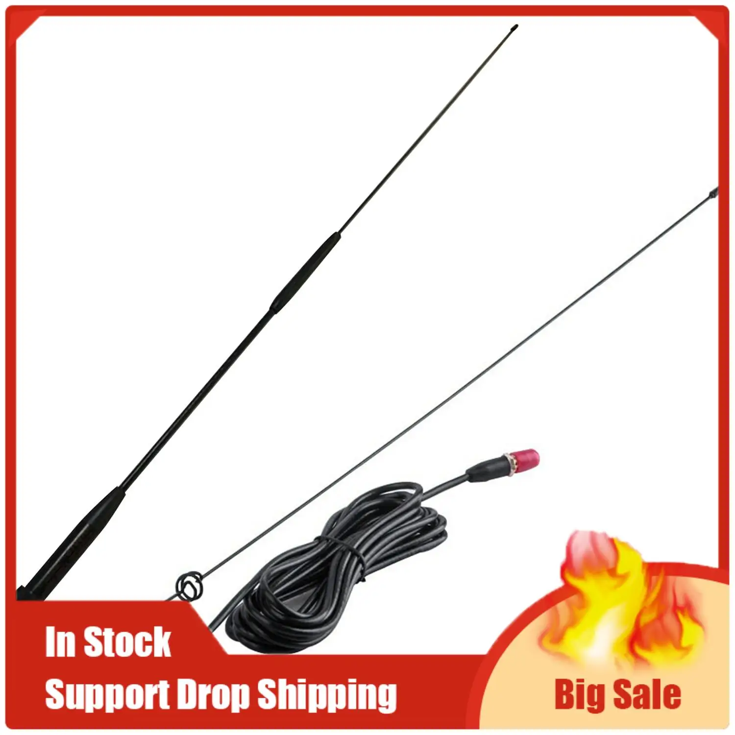 أفضل العروض هوائي الراديو UT-108UV كسب هوائي SMA-أنثى ثنائي النطاق UHF/VHF ل Baofeng UV-5R BF-888S & RH901S