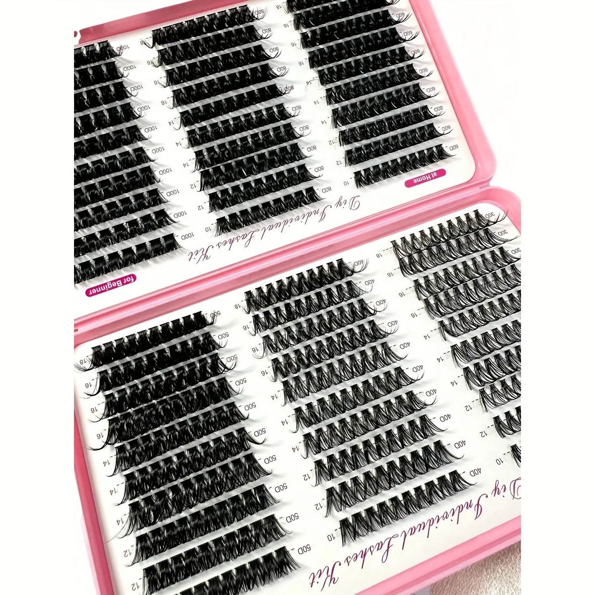 570/448/800 Lash Clusters, Thick Fluffy 0.07mm D-curl Lashes, 30D-100D 18mm Mink-like Individuals, All Styles