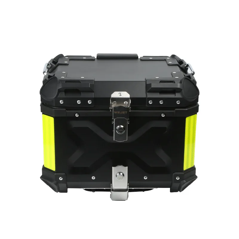 Black LWX-45L Electric Vehicle Tail Box Motorcycle Universal Trunk Extra Large Aluminum Alloy Tail Box