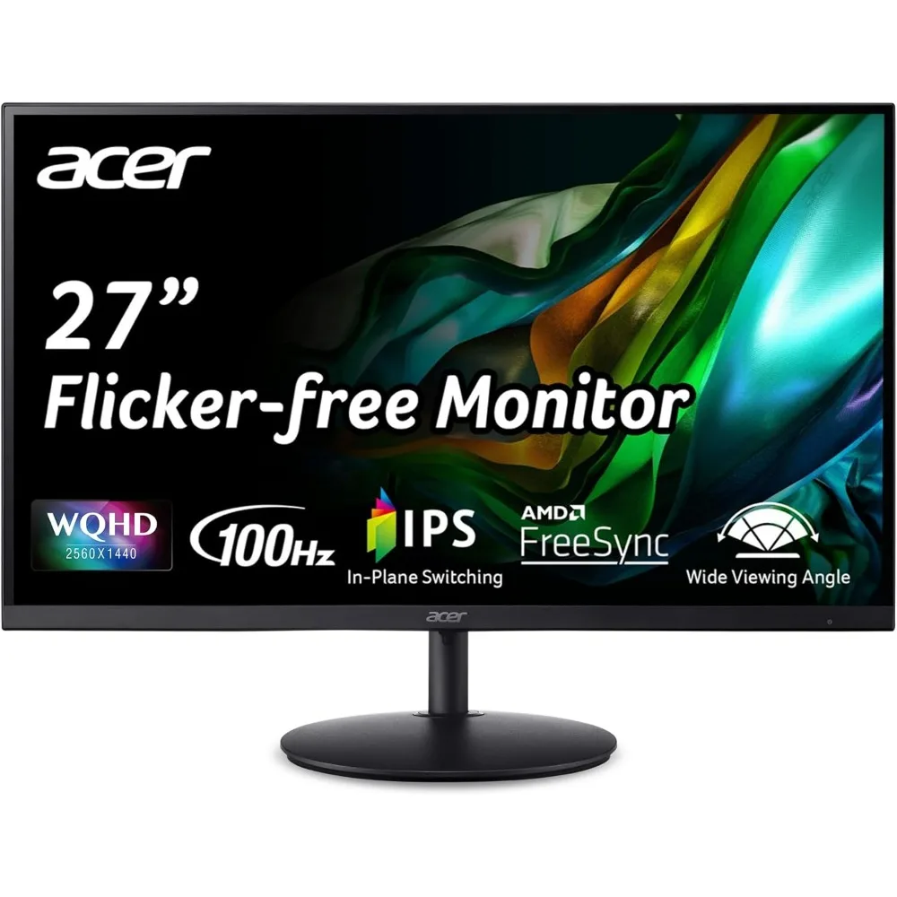 SH272U Ebmiphux 27 "2560x1440 Home kantor Monitor ultra-tipis AMD FreeSync 1ms VRB 100Hz nol bingkai tinggi standar dapat diatur