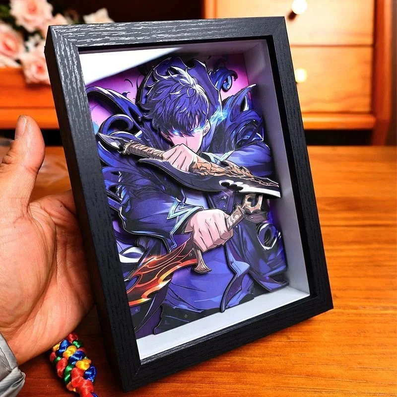 

Solo Leveling Sung Jinwoo Stereoscopic 3d Painting Birthday Gift Bedroom Anime Decorative Painting Living Room Wall Art