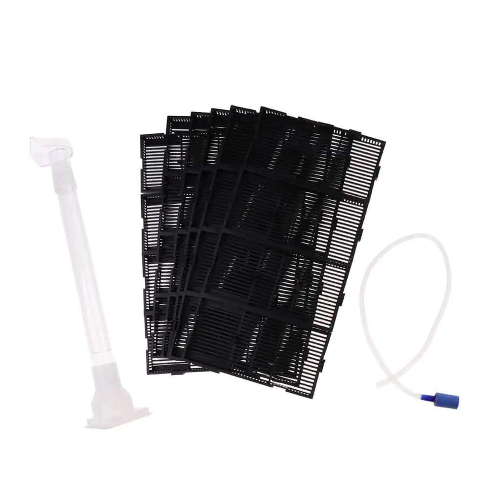 Aquarium Under Gravel Fish Tank Bottom Filtration Plate Filter System Black Without Nozzle Durable and Useful