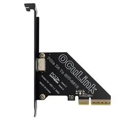NEW 64Gbps PCI Express 4.0 X4 to Oculink SFF-8612 Expansion Card Riser Converter + Low Profile Bracket for U.2 SSD Graphics Card