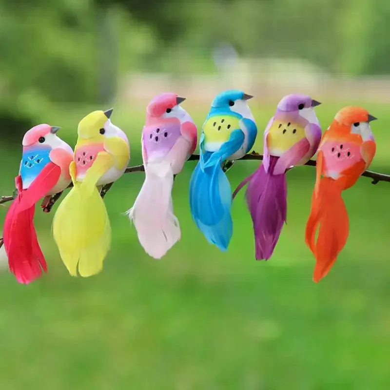 3D Fake Craft Birds Artificial Foam Feathers Birds Birthday Party Decorations Home Garden Wedding Decoration