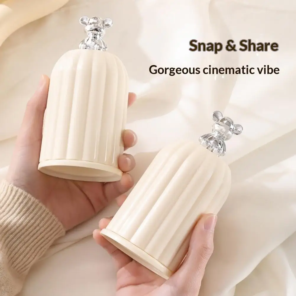 Toothpick Dispenser Toothpick Storage Box with Bear Lid Dust-proof Toothpick Holder Modern Dispenser Container for Home Office