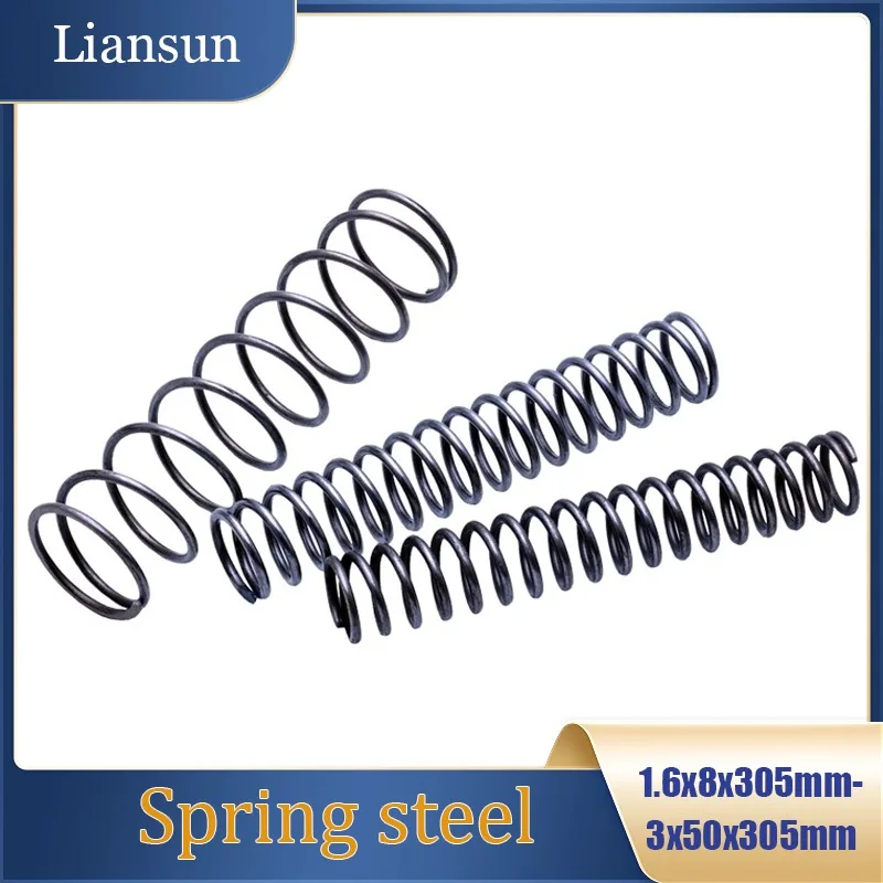 1.6x8x305mm - 3x50x305mm Coarse Spring Steel Y-Type Compression Spring Buffer Shock Absorption Return Pressure Spring