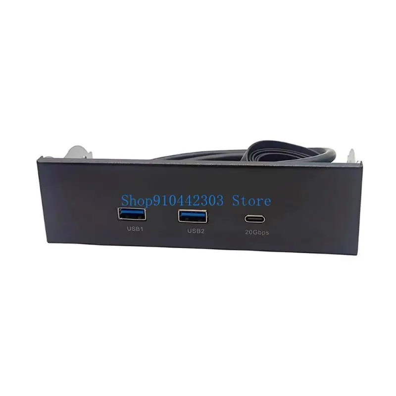 652F Double USB3.2 And Type C Front Panel For 5.25Inch Drive Bay For PC Desktop