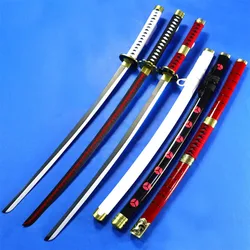 103cm high quality Roronoa Zoro Katana with Bamboo Blade ABS Sheath Anime Cosplay Props long Sword Children's Toys