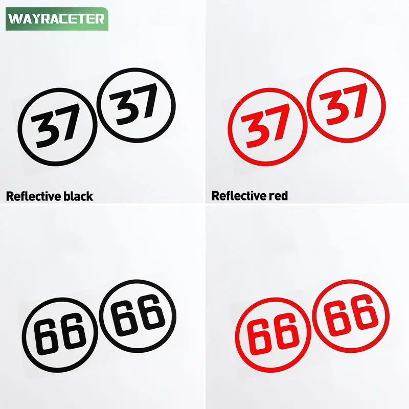 Door Side Sticker Body Number 7 37 66 74 Graphics Decal For MINI Cooper F66 J01 F65 F67 U25 J05 2026 F56 R60 F60 R56 F54 F57