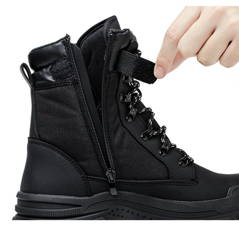 High Top Security Protection Work Safety Shoes, Wearable Safety Shoes Boots Men, Anti-smash Puncture-proof With Steel Toe Boots