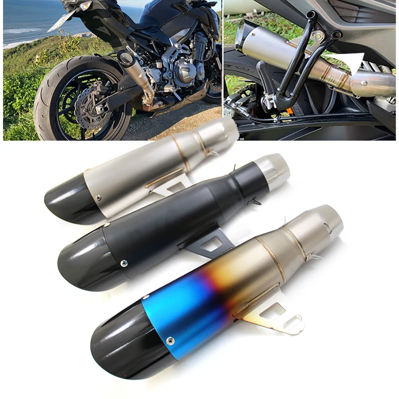

51mm Motorcycle Exhaust Muffler Pipe GP-Project For SC Kawasaki Z400 Ninja 500R 25 R3 400 Yamaha Tmax155 XMAX GSX250 Pcx125 R6