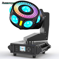 160W LED Moving Head Light Beam RGBW 360°Rotation Stage Effect Lighting Projector DMX512 Sound Control for Disco Party Concert