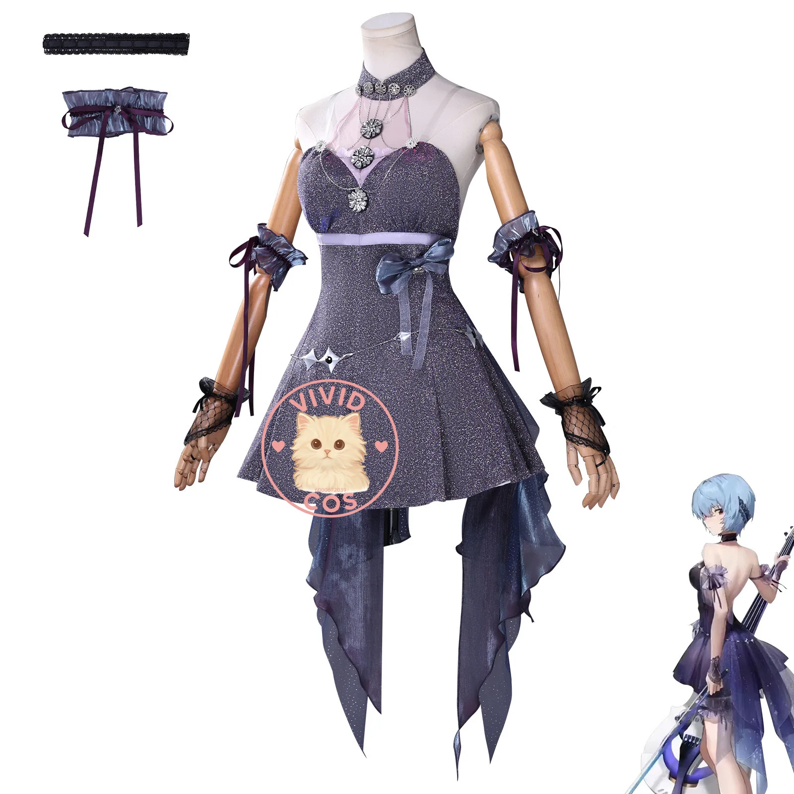 Game NIKKE: Godin van de Overwinning Cosplay Kostuum Anime Rei Ayanami Grijze Jurk Set Mode Rollenspel Vrouwen Pruik Comic Con Halloween