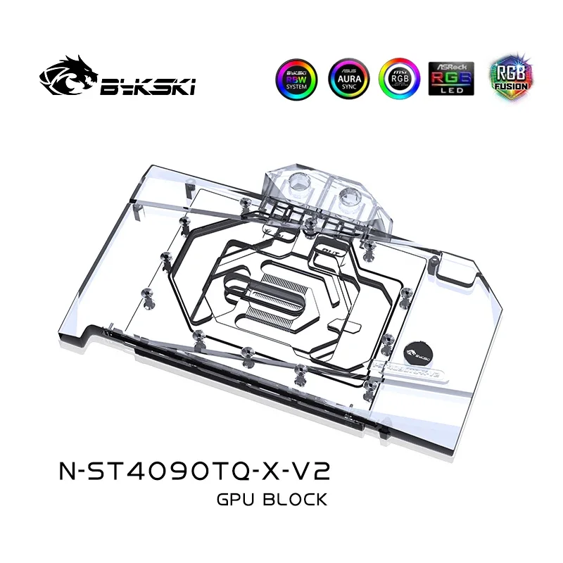 Bykski N-ST4090TQ-X-V2 GPU 블록 ZOTAC RTX4090 트리니티 OC/AMP 익스트림 AIRO /Manli RTX 4090 갈라르도 비디오 카드 수냉용