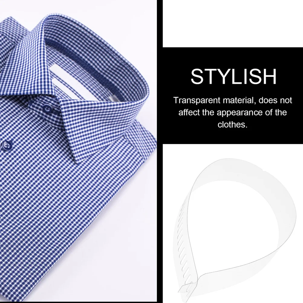 50 Uds. Tiras de camisa herramientas de fijación de cuello de plástico soporte ajustable duradero para camisas suministros de fijación de cuello de blusa