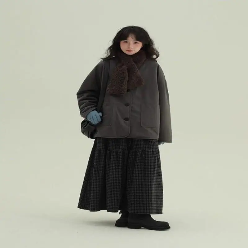 Gonna da donna Gonna torta scozzese autunno e inverno Donna Vintage Inverno Nuova gonna casual a linea Nuova collezione Versatile retrò