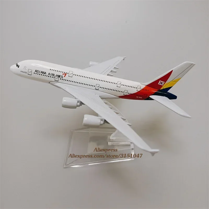 Boeing coreano B747 Airbus A380 JEJU JIN TWAY Boeing B737 Seul BUSAN Asiana Airbus A320 A380, modelo de avión fundido a presión, 16cm