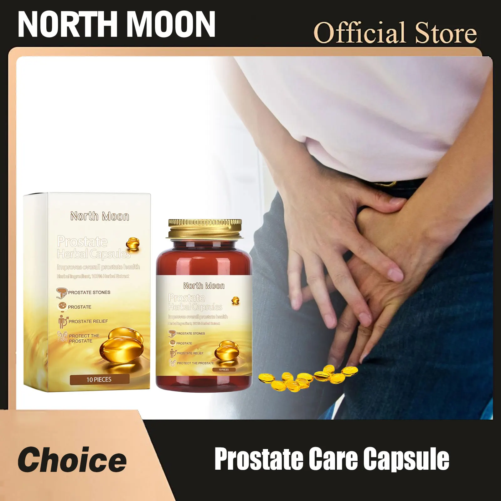 

Men Prostate Care Capsule Repairing Discomfort Improve Soothing Reclaim Vitality Strengthen Confidence Body Massage Oil Capsules