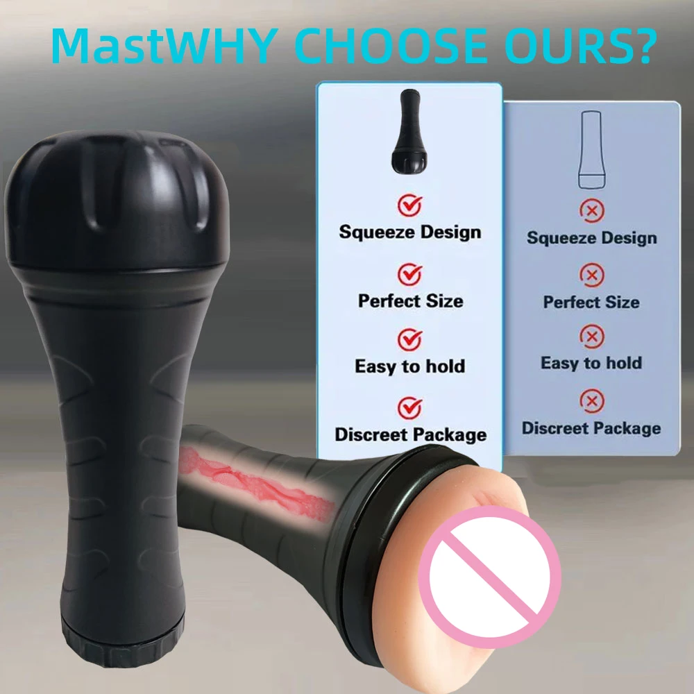 Manual Extrusion Male Masturbators Portable Pocket Pussy Vagina Sex Toys Penis TPE Masturbation Sleeve for Men Blowjob Machine