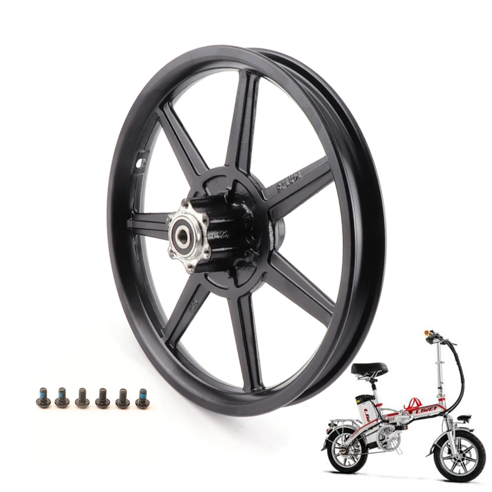 Electric Scooter 14 inch Aluminum Rim 14x1.75 Disc Brake Wheel Hub For E-bike Folding Bicycles Bike Motorcycle 14x2.125 Tire