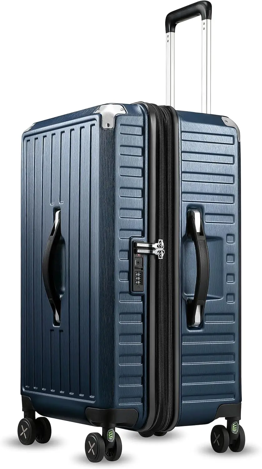 NEW 26 Inch Suitcases with Spinner Wheels - Expandable Hard Case Trunk Luggage with TSA Lock (Blue Suitcase)