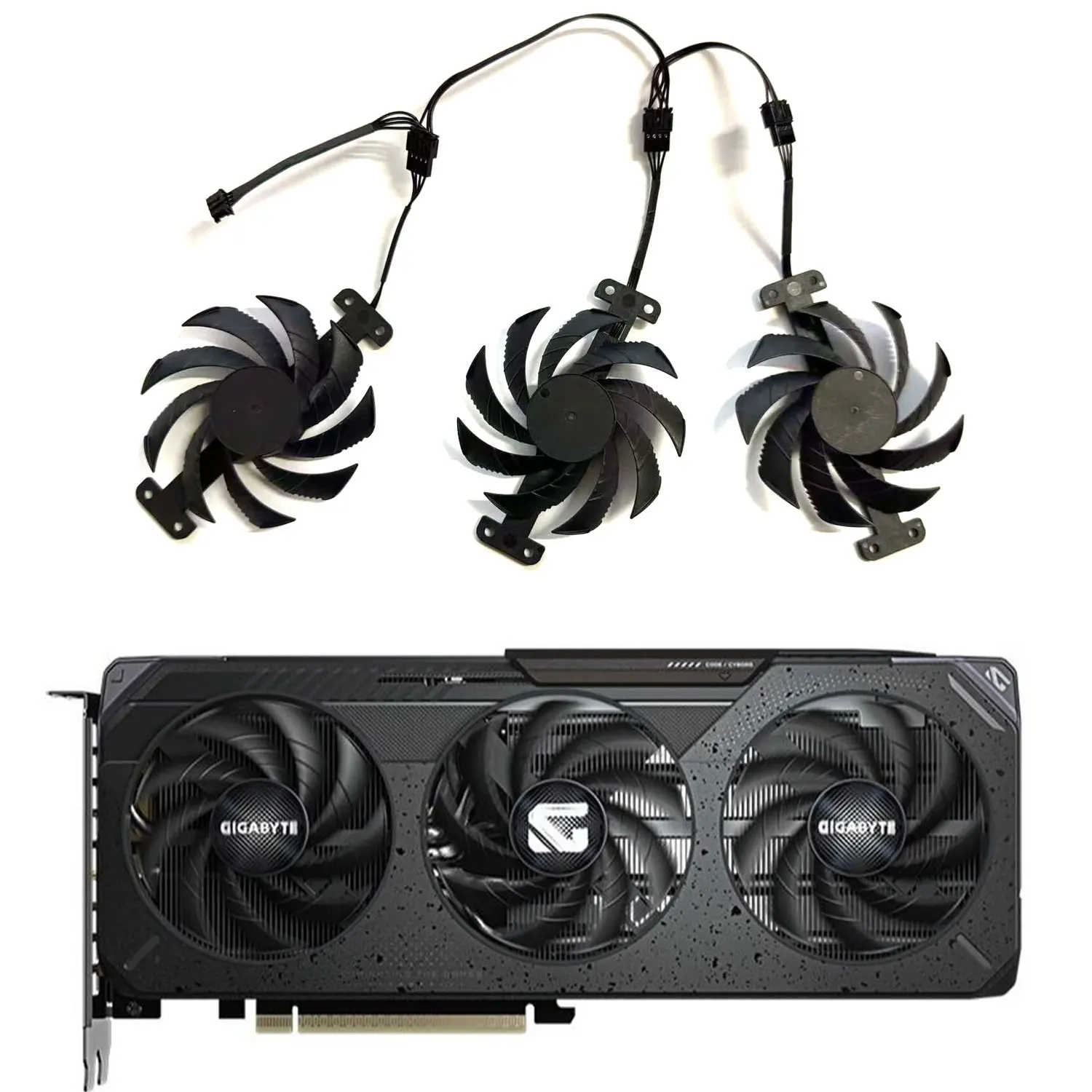 

75MM 4PIN PLD08010S12HH RTX 5060 GPU fan suitable for Gigabyte GeForce RTX 5060 Ti GAMING OC 16G graphics card cooling