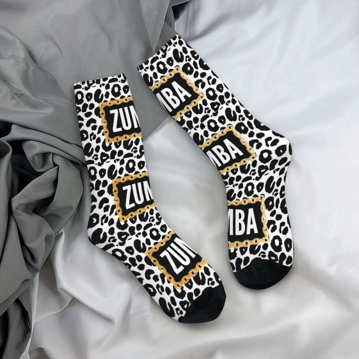 Z-Zumbaed Leopards Socks Autumn Abstract Art Stockings Korean Men\'s Quality Socks Pattern Outdoor Sports Non-Slip Socks